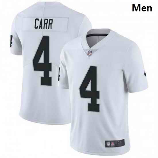 Men Las Vegas Raiders 4 Derek Carr White Untouchable Vapor Limited Jersey